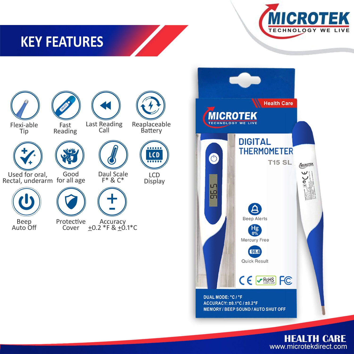 Microtek Digital Thermometer T15 SL
