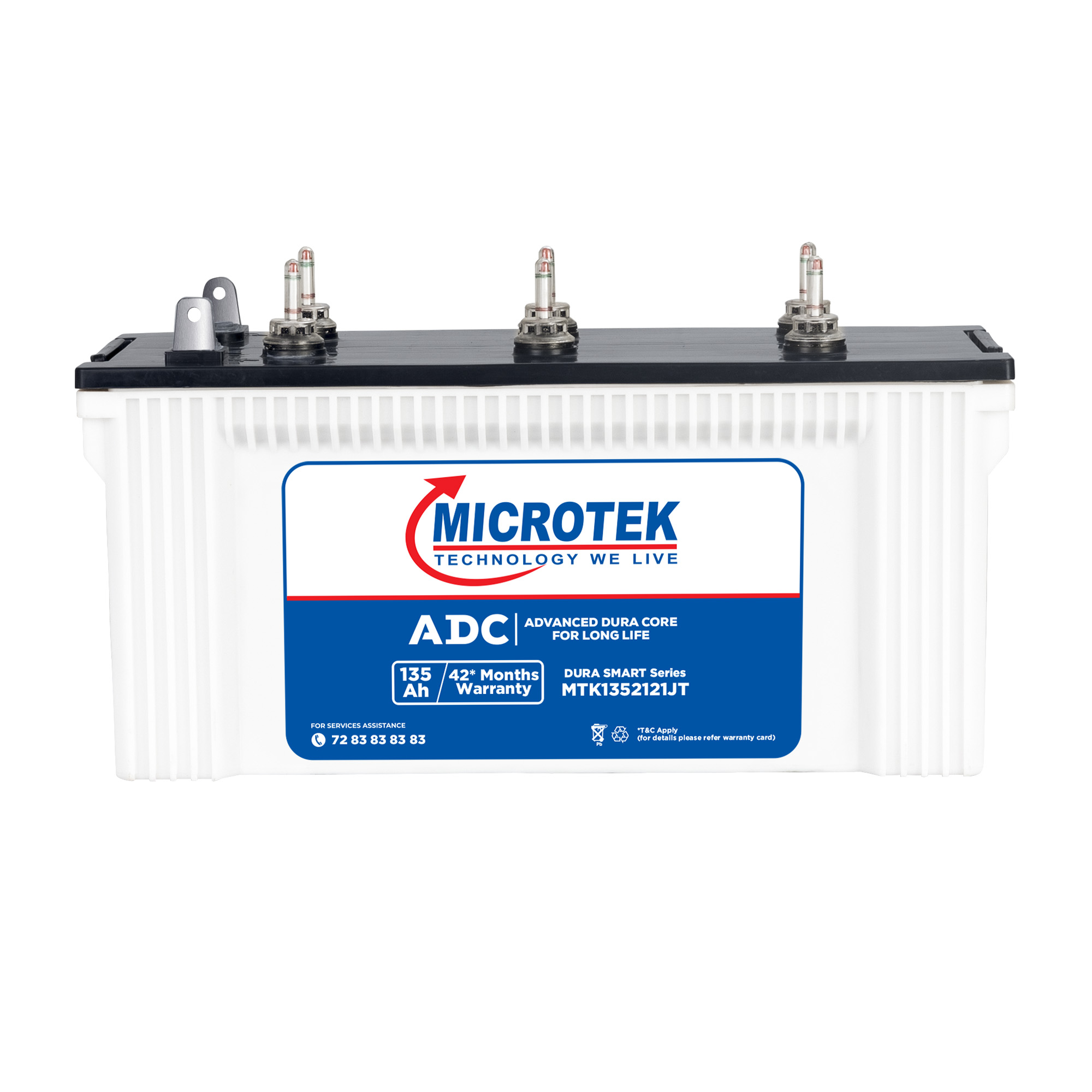 Microtek Dura Smart MTK1352121JT 135Ah/12V Inverter Battery With Advanced Dura Core Technology
