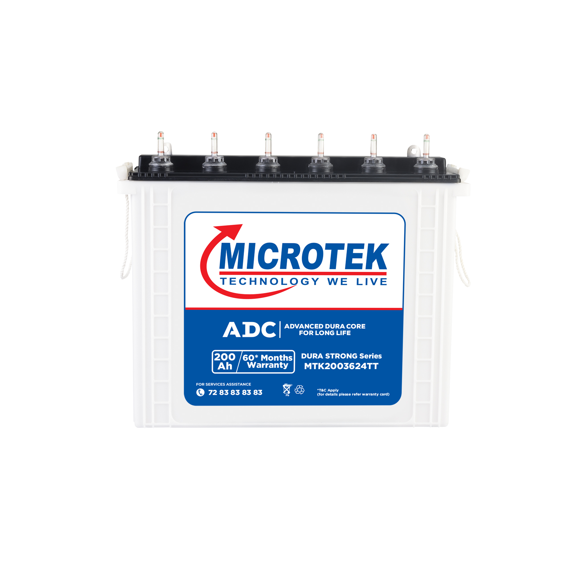 Microtek Dura Strong MTK2003624TT 200Ah/12V Inverter Battery With Advanced Dura Core Technology