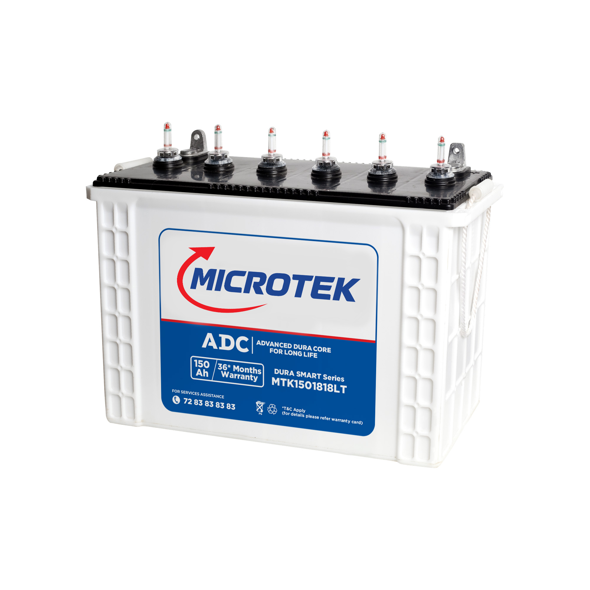  Microtek Dura SMART MTK1501818LT 150Ah/12V Inverter Battery With Advanced Dura Core Technology