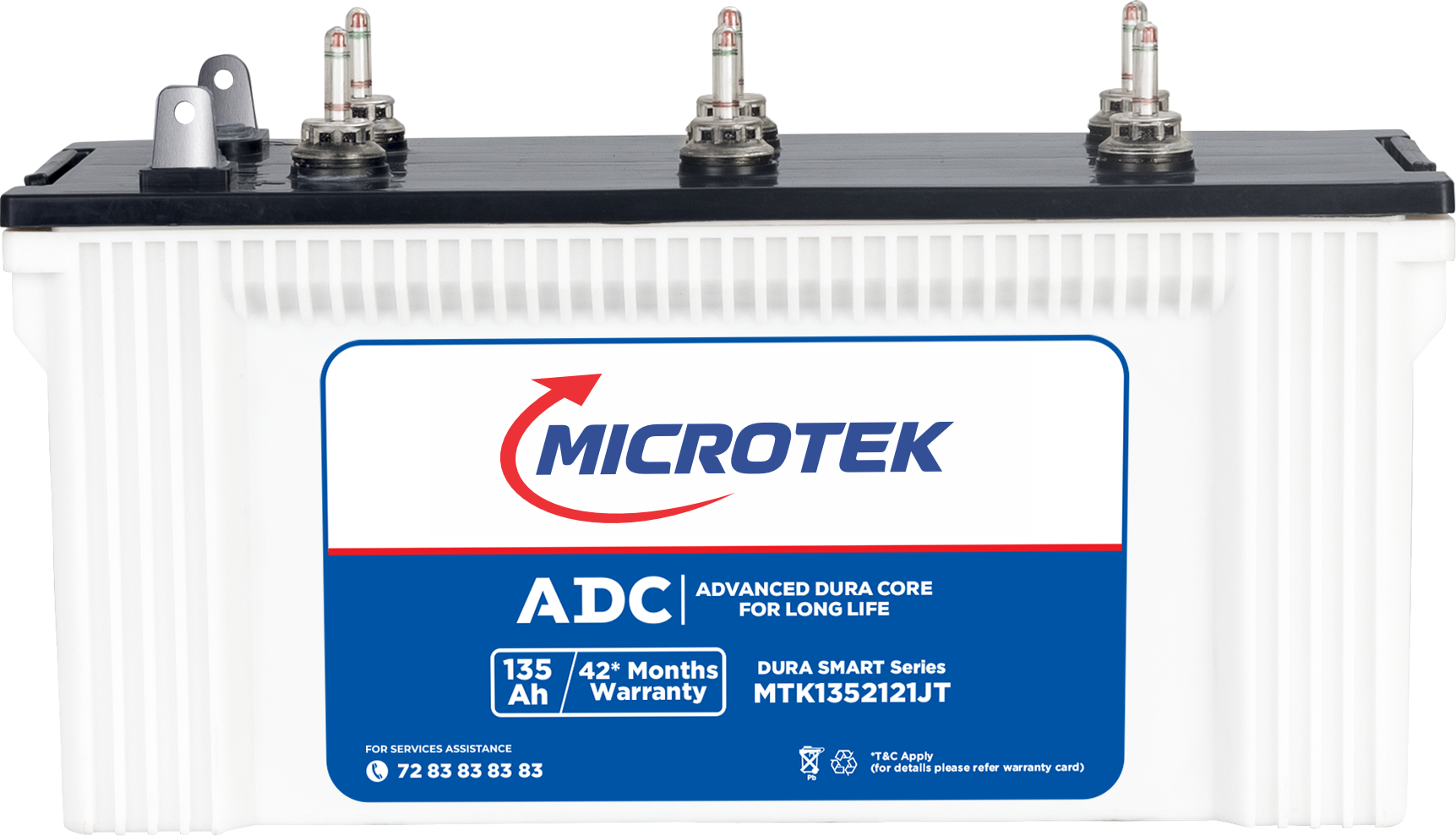 Microtek Dura Smart MTK1352121JT 135Ah/12V Inverter Battery With Advanced Dura Core Technology