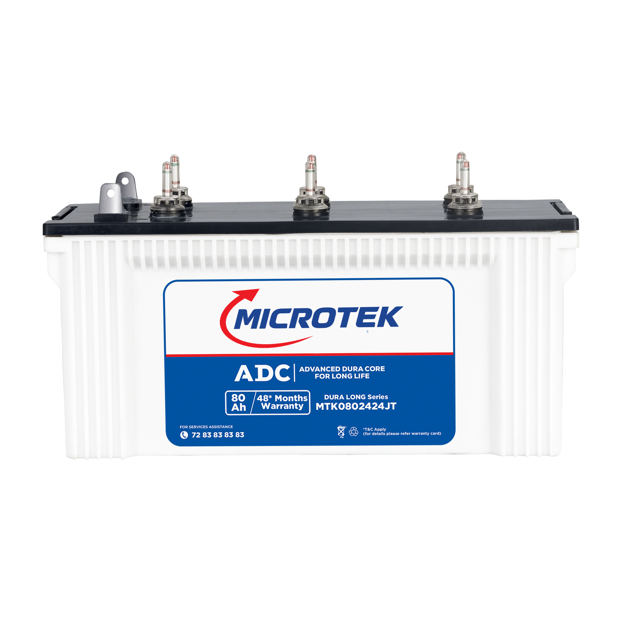 Microtek Dura Long MTK0802424JT 80Ah/12V Inverter Battery With Advanced Dura Core Technology